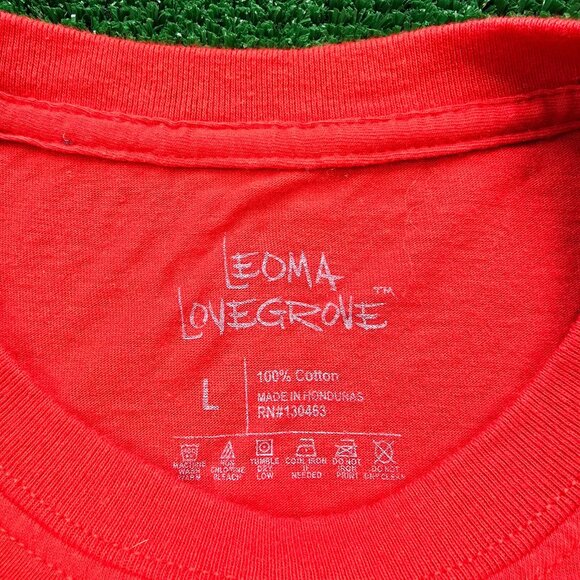 Leoma Lovegrove Tshirt Mens Large Red Short Sleeve House on Beach Tropical‎ Art - Picture 7 of 9